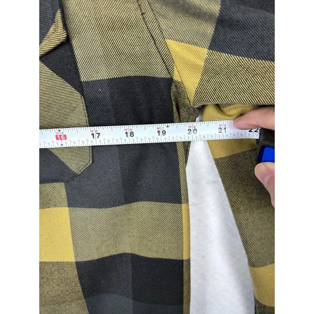 NWOT Dixxon Flannel Co The Journey Size Small Black Yellow Plaid Shirt